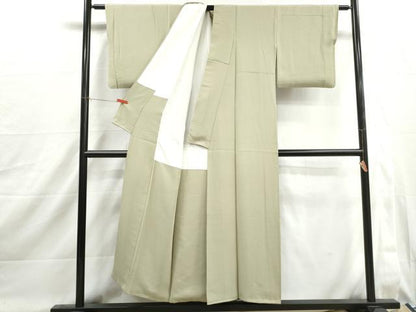 平和屋着物■上質な色無地　裏葉柳色　正絹　逸品　DABI2000qa