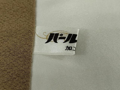 平和屋着物●上質な色無地　枯色　正絹　逸品　DABI2002ud