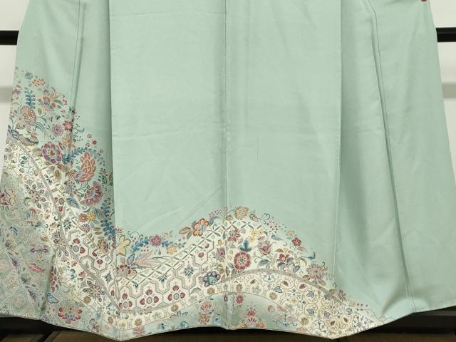 平和屋着物●訪問着　更紗花鳥文　暈し染め　正絹　逸品　DABI2006ud