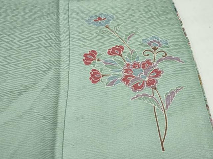 平和屋着物●訪問着　更紗花鳥文　暈し染め　正絹　逸品　DABI2006ud