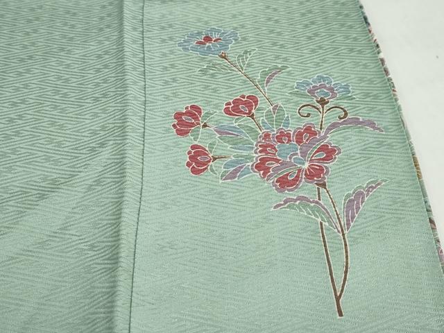平和屋着物●訪問着　更紗花鳥文　暈し染め　正絹　逸品　DABI2006ud