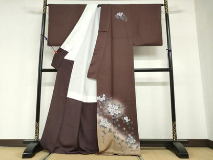平和屋着物●西陣　京の名門　じゅらく謹製　帝王紫　訪問着　蔦の葉花文　暈し染め　正絹　逸品　未使用　DABI2007ud