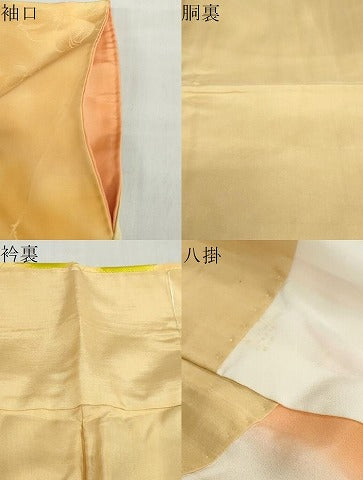 平和屋着物●上質な小紋　地紋起こし　枝花文　正絹　逸品　DABI2008ud
