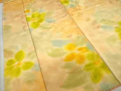 平和屋着物●上質な小紋　地紋起こし　枝花文　正絹　逸品　DABI2008ud