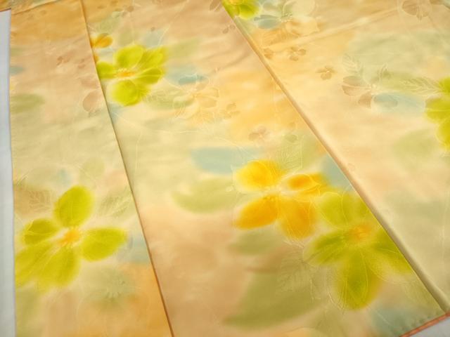 平和屋着物●上質な小紋　地紋起こし　枝花文　正絹　逸品　DABI2008ud
