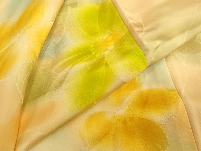 平和屋着物●上質な小紋　地紋起こし　枝花文　正絹　逸品　DABI2008ud