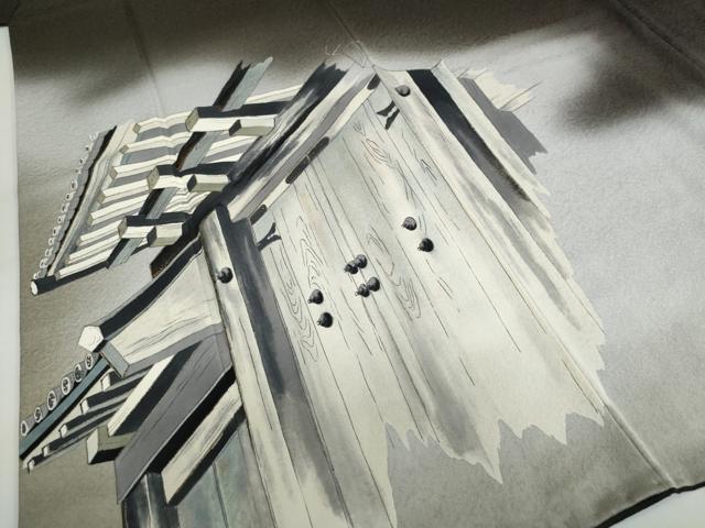 平和屋着物●染色作家　草野一騎　色留袖　風景文　暈し染め　金彩　健勝苑扱い　正絹　逸品　DABI2009ud