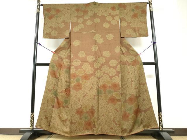 平和屋着物●訪問着　刺繍　舞花文　正絹　逸品　DABI2011ud