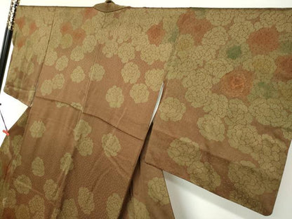 平和屋着物●訪問着　刺繍　舞花文　正絹　逸品　DABI2011ud