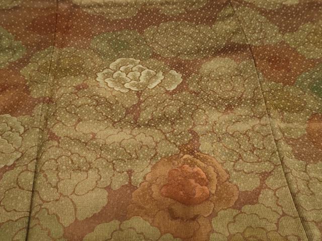 平和屋着物●訪問着　刺繍　舞花文　正絹　逸品　DABI2011ud