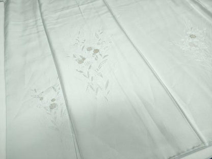 平和屋着物●訪問着　寿光織　草花文　金糸　正絹　逸品　DABI2021ud
