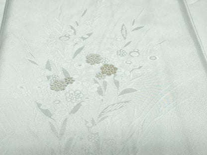平和屋着物●訪問着　寿光織　草花文　金糸　正絹　逸品　DABI2021ud