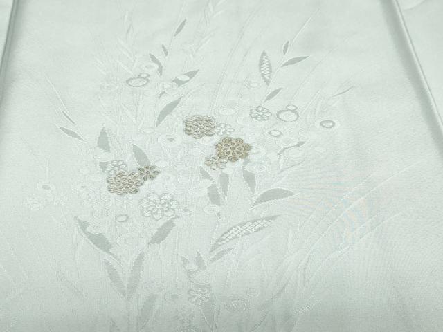 平和屋着物●訪問着　寿光織　草花文　金糸　正絹　逸品　DABI2021ud