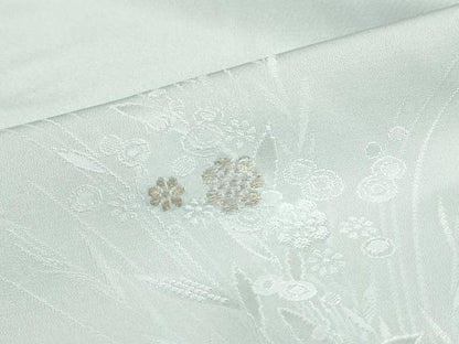 平和屋着物●訪問着　寿光織　草花文　金糸　正絹　逸品　DABI2021ud