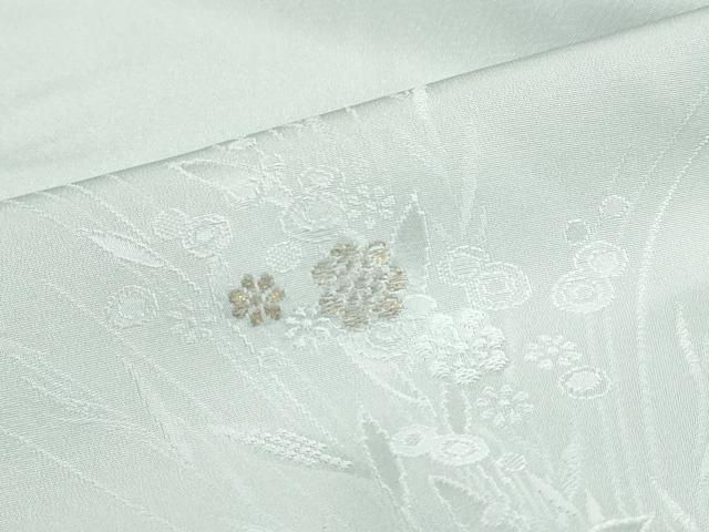 平和屋着物●訪問着　寿光織　草花文　金糸　正絹　逸品　DABI2021ud