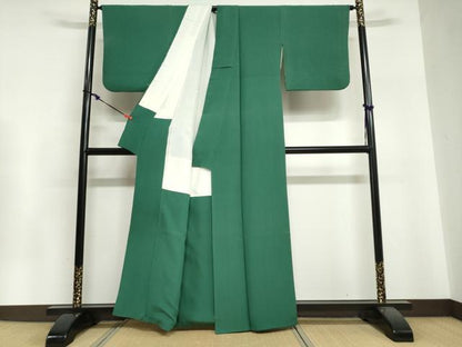 平和屋着物●ファッションデザイナー 花井幸子　色無地　鉄色　正絹　逸品　DABI2024ud
