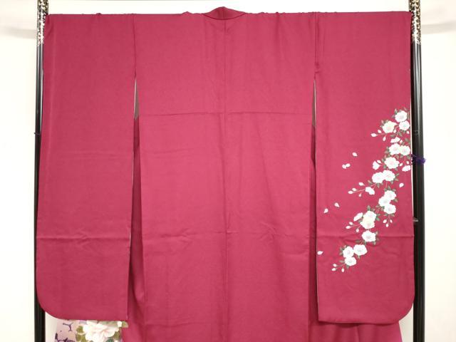 平和屋着物●豪華振袖　草花文　シルエット　暈し染め　金彩　正絹　逸品　DABI2026ud