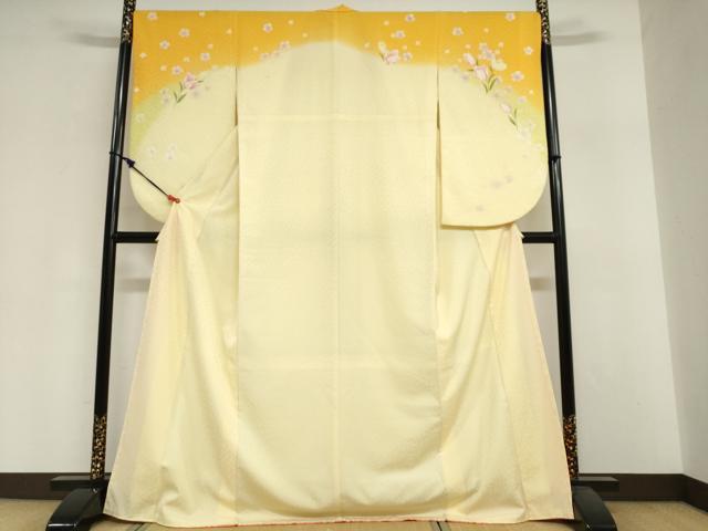 平和屋着物●小振袖　二尺袖　舞花文　金彩　洗える着物　DABI2029ud