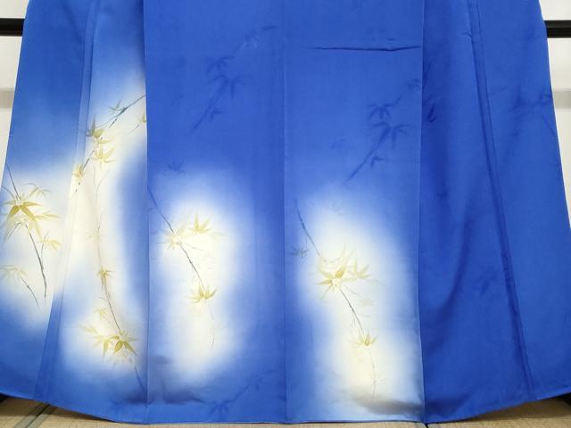 平和屋着物●訪問着　地紋起こし　笹竹文　暈し染め　正絹　逸品　DABI2032ud