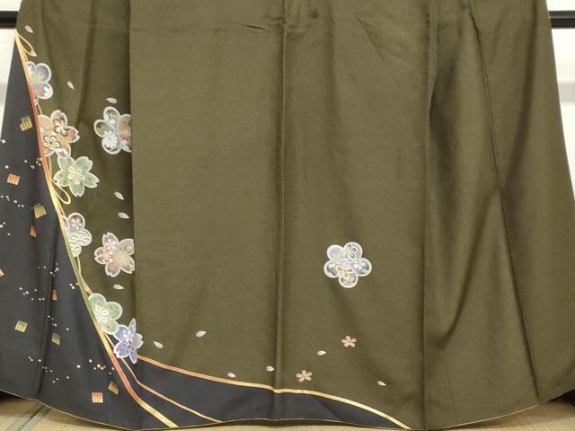 平和屋着物●訪問着　舞花文　源氏香　金彩　正絹　逸品　DABI2035ud