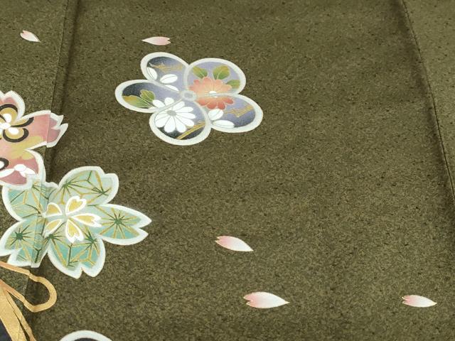 平和屋着物●訪問着　舞花文　源氏香　金彩　正絹　逸品　DABI2035ud