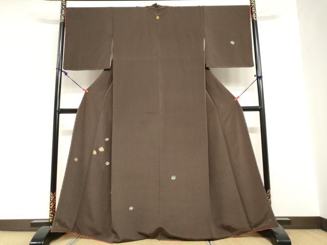 平和屋着物●訪問着　刺繍　吉祥花文　金彩　鬼しぼ縮緬　正絹　逸品　未使用　DABI2038ud