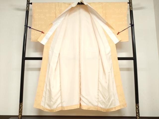 平和屋着物●長襦袢　袷　流水地紋　洒落柿色　正絹　逸品　DABI2042ud