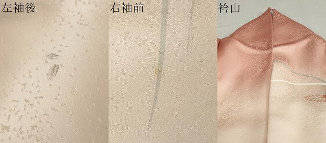 平和屋着物●訪問着　作家物　駒刺繍　扇面草花文　暈し染め　金彩　正絹　逸品　DABI2045ud