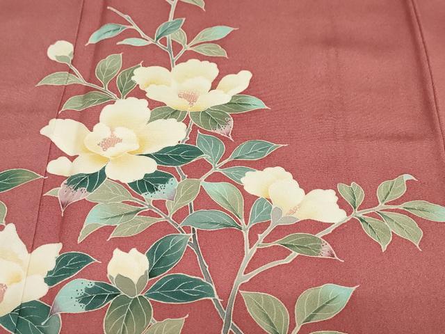 平和屋着物●訪問着　友禅　草花文　正絹　逸品　未使用　DABI2046ud