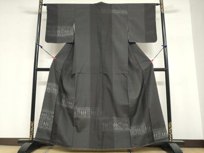 平和屋着物●訪問着　紬地　エジプト壁画文様　正絹　逸品　未使用　DABI2047ud