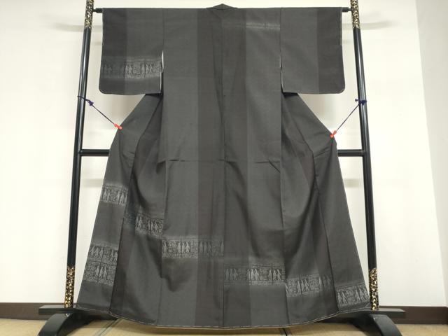 平和屋着物●訪問着　紬地　エジプト壁画文様　正絹　逸品　未使用　DABI2047ud