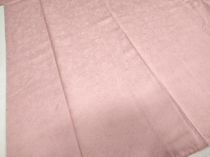 平和屋着物●上質な色無地　花尽くし地紋　桃花色　正絹　逸品　DABI2049ud