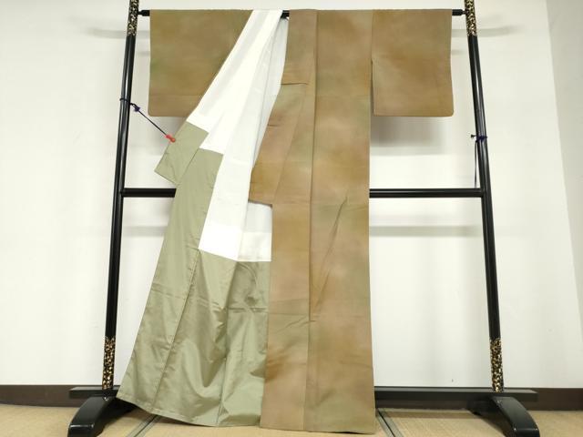 平和屋着物●上質な小紋　霞文　暈し染め　正絹　逸品　DABI2057ud