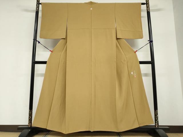 平和屋着物●本草木染作家　瑞鳳　色無地　桑染色　正絹　逸品　DABI2065ud