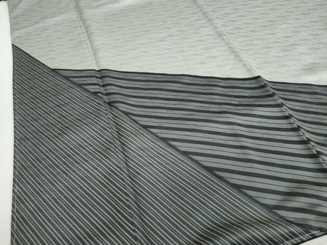平和屋着物●染色作家　斉藤三才　訪問着　変わり縞　正絹　逸品　DABI2067ud