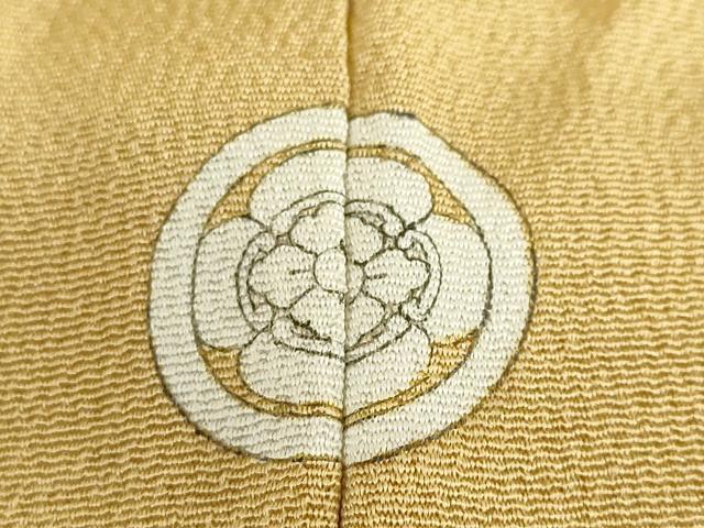 平和屋着物●松尾光琳　色無地　枯色　鬼しぼ縮緬　正絹　逸品　DABI2068ud