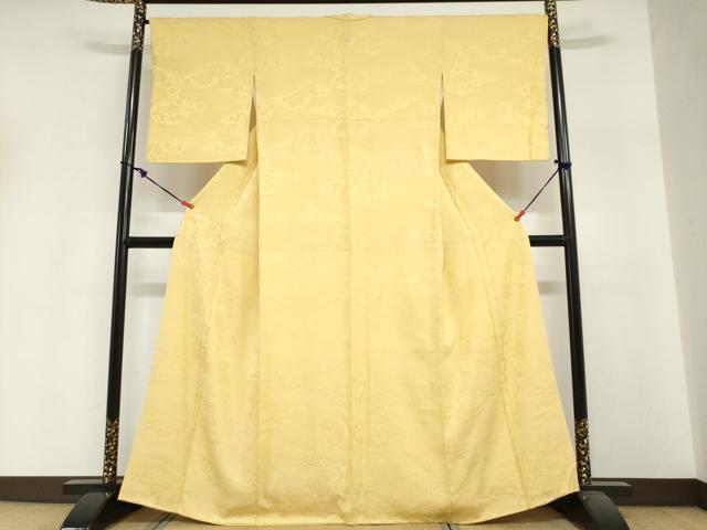 平和屋着物●上質な色無地　辻が花地紋　砥粉色　正絹　逸品　DABI2069ud
