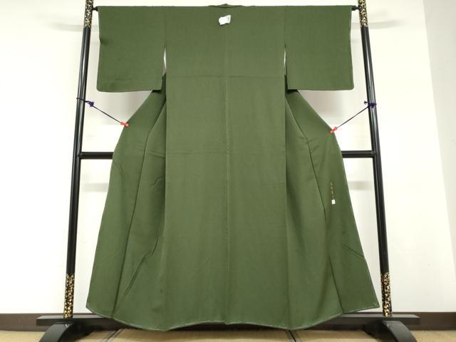 平和屋着物●池坊保子監修　色無地　舞花地紋　天鵞絨色　正絹　逸品　未使用　DABI2076ud