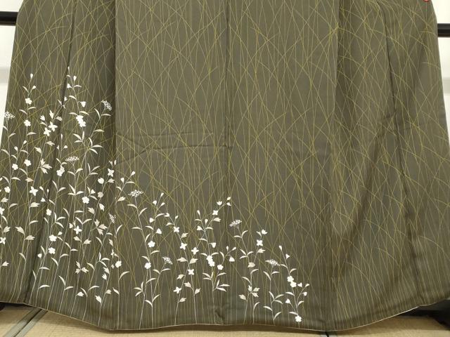 平和屋着物●訪問着　刺繍　草花文　鈴乃屋扱い　正絹　逸品　DABI2081ud
