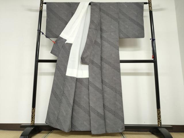 平和屋着物●上質な小紋　立涌斜縞　正絹　逸品　DABI2082ud