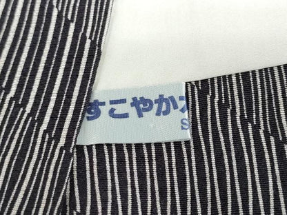 平和屋着物●上質な小紋　立涌斜縞　正絹　逸品　DABI2082ud
