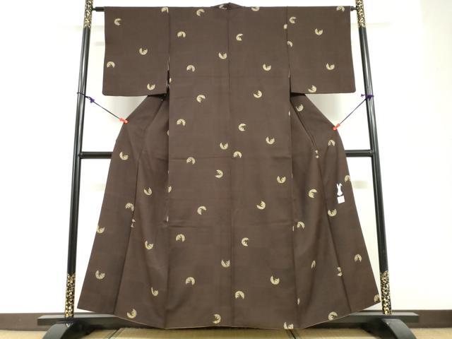 平和屋着物●ろう彩工芸　奥村一心　小紋　月兎　正絹　逸品　DABI2083ud