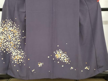 平和屋着物●訪問着　枝花文　金彩　正絹　逸品　DABI2090ud