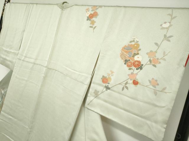 平和屋着物●訪問着　雪輪草花籬文　暈し染め　金銀彩　正絹　逸品　DABI2094ud