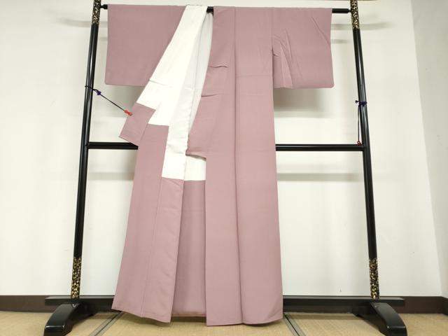 平和屋着物●上質な色無地　浅紫色　正絹　逸品　DABI2100ud