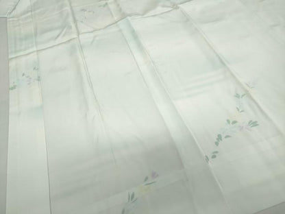 平和屋着物●長襦袢　無双仕立て　草花文　正絹　逸品　DABI2102ud