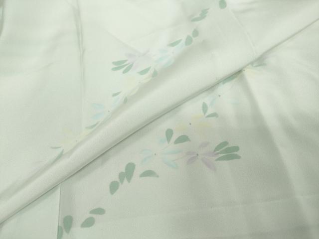 平和屋着物●長襦袢　無双仕立て　草花文　正絹　逸品　DABI2102ud
