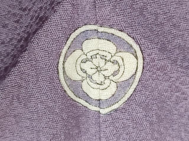 平和屋着物●上質な色無地　紋意匠　藤鼠色　正絹　逸品　未使用　DABI2118ud