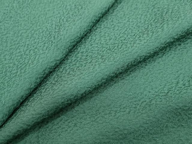 平和屋着物●上質な色無地　紋意匠　緑青色　正絹　逸品　DABI2122ud