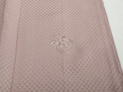 平和屋着物●無地絵羽訪問着　総刺繍　草花丸地紋　薄紅藤色　正絹　逸品　未使用　DABI2123ud
